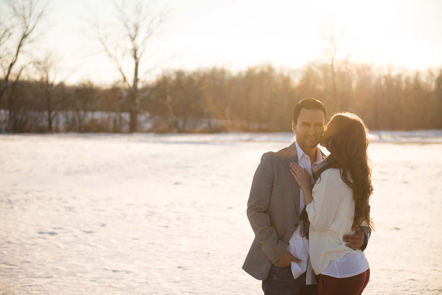sunset engagement photography, allen county indiana
